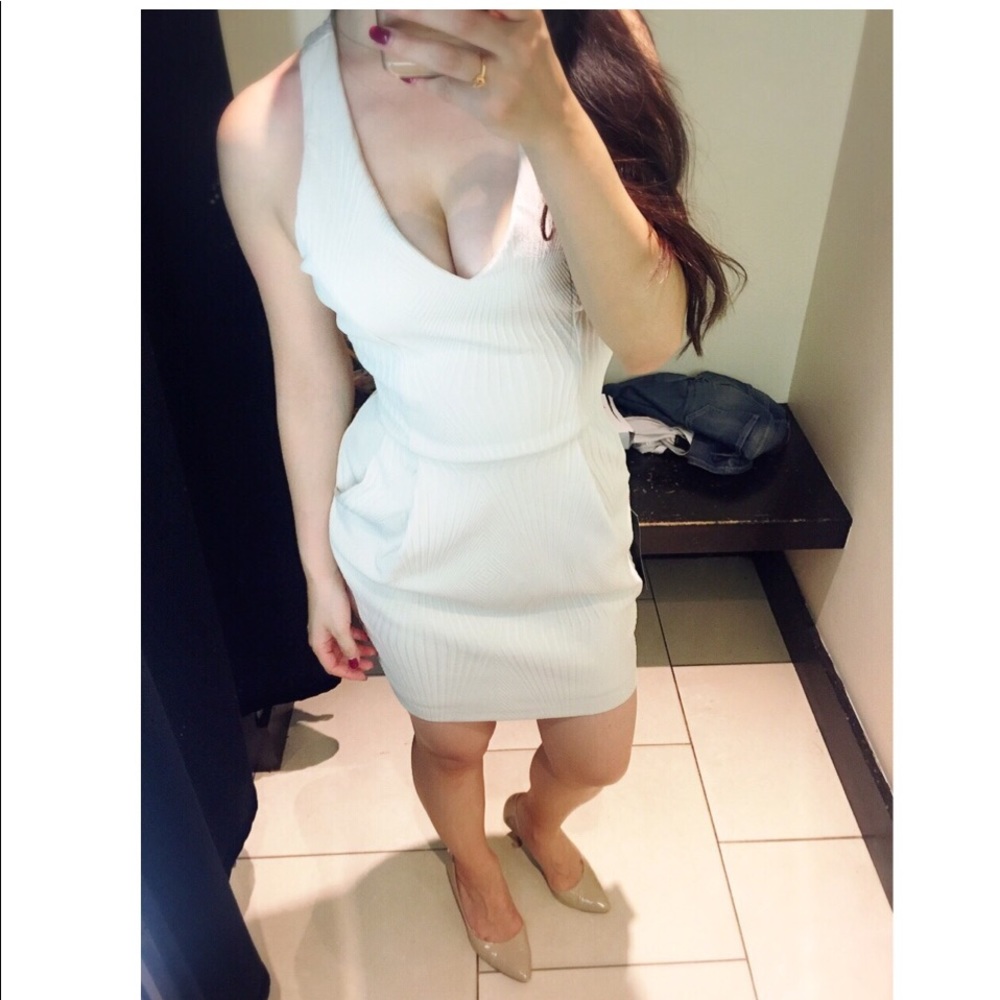 Bebe white sexy night out dress! - small
